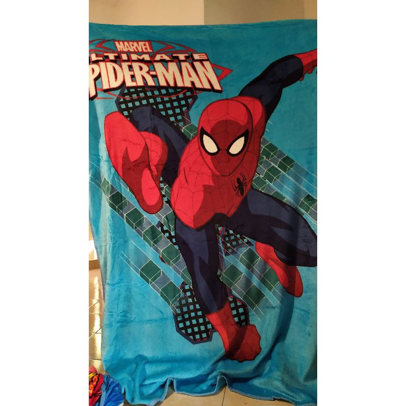 Selimut internal ori motif spiderman/selimut karakter