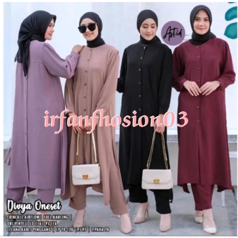 AIRFLOW ONE SET KEKINIAN/SETELAN MUSLIMAH/ SETELAN CRINKLE TERBARU/SETELAN CRINKLE/ SETELAN RAYON CR