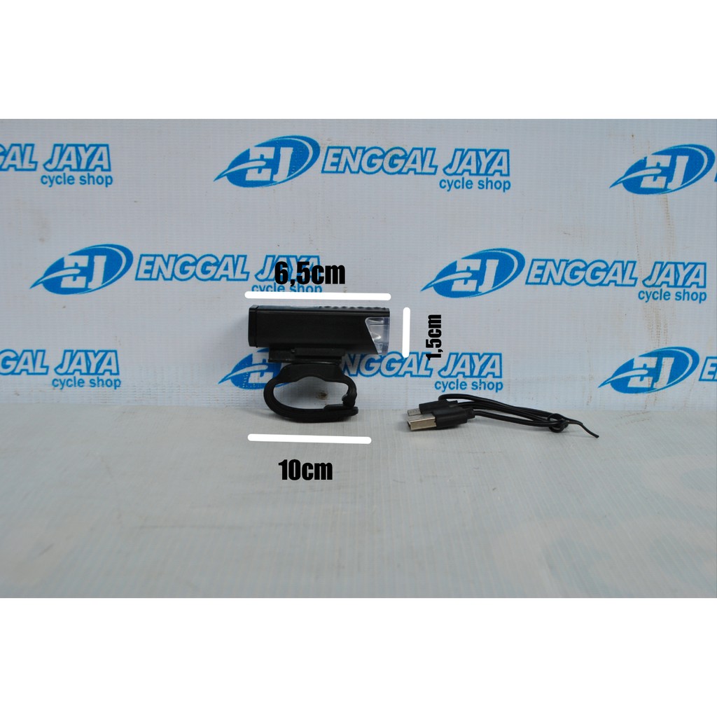 Lampu Sepeda LED USB 300 Lumens Charger Putih Terang Tahan Air - Lampu LED Sepeda Depan MTB Lipat Ro