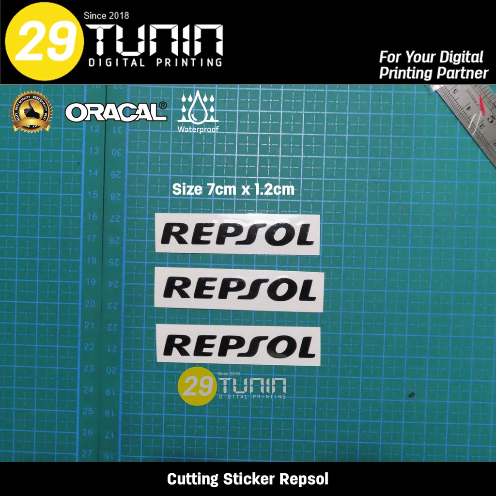 Cutting Sticker stiker decal oracal Honda Repsol Visor helm