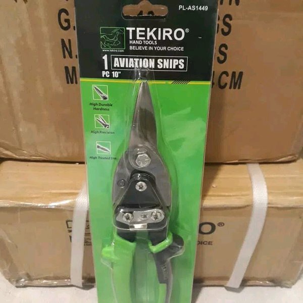 Tekiro Gunting Hollow Baja Ringan 10 in Tekiro Gunting Seng 10&quot; TEKIRO Aviation Snips PL-AS1449