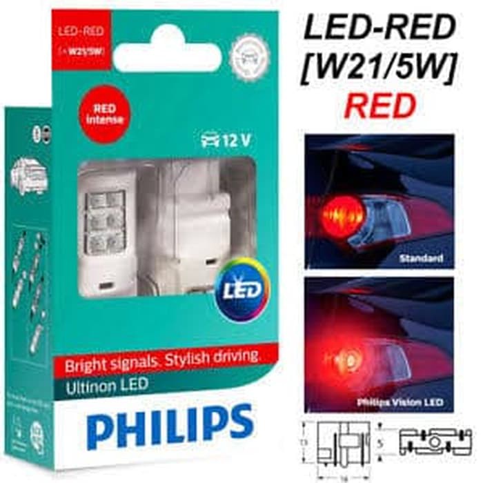 Lampu Rem Mobil Philips Led T20 Xpander Brio Mobilio Dll 2 Pcs fix