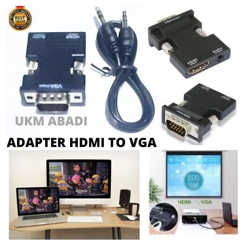 Converter Adapter HDMI To VGA Male 1080P With Audio Port 111158