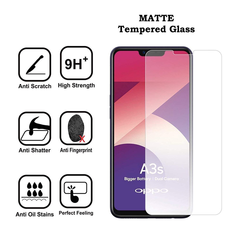 TEMPERED GLASS BENING OPPO A3S - ANTI GORES KACA SCREEN GUARD PELINDUNG LAYAR HP