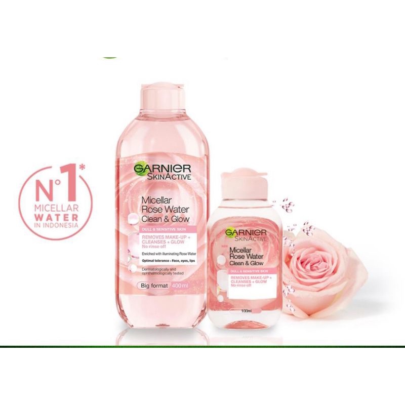 Garnier Micellar Rose Water Clean &amp; Glow 125ml