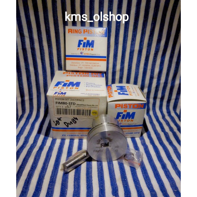 Piston Kit Fim 80 size 57/STD, 57.5/050, 58/100 (Modifikasi Basic Pin 13)