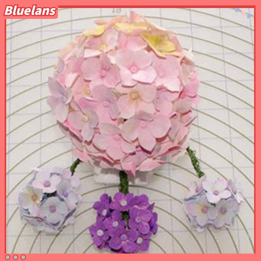 Bluelans 3Pcs Cetakan Pemotong Fondant Bentuk Bunga Hydrangea Untuk Dekorasi Kue