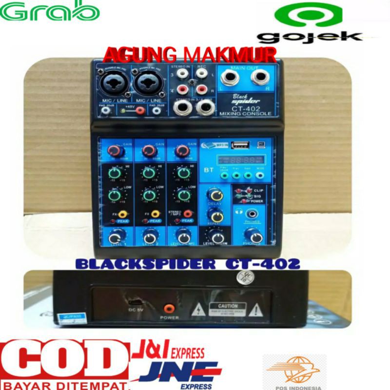 MIXER AUDIO BLACK SPIDER CT-402