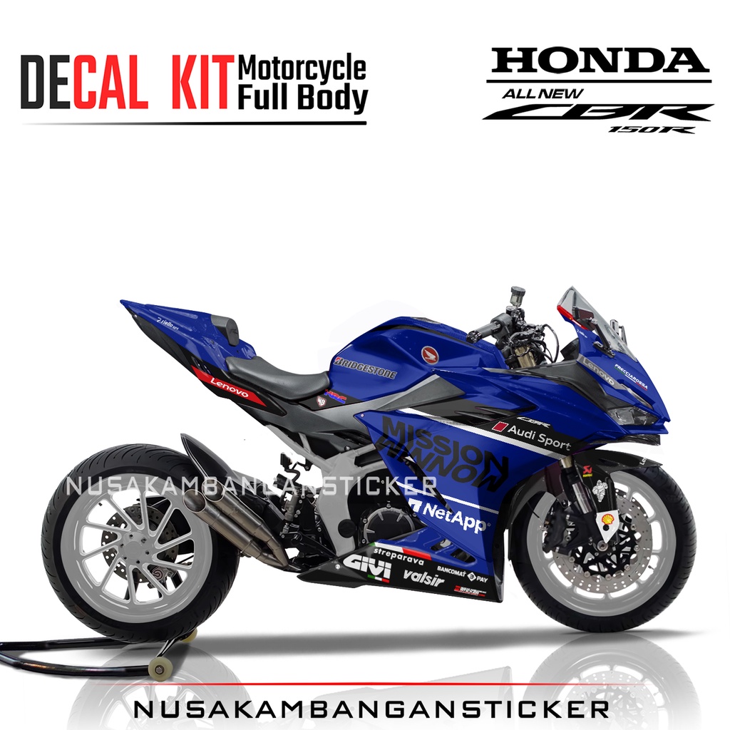Stiker CBR 150 New 2021 MISSION WINNOW BIRU