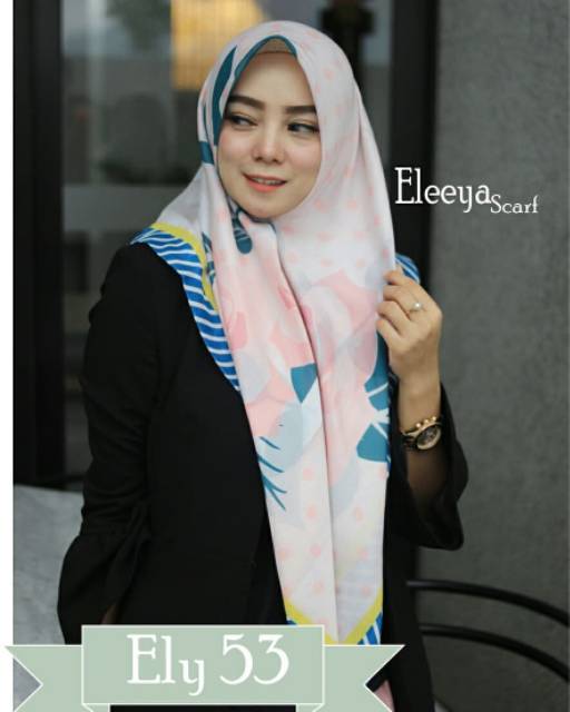 HIJAB SEGIEMPAT MOTIF PRINTING II Eleeya Scarf : ELY 53