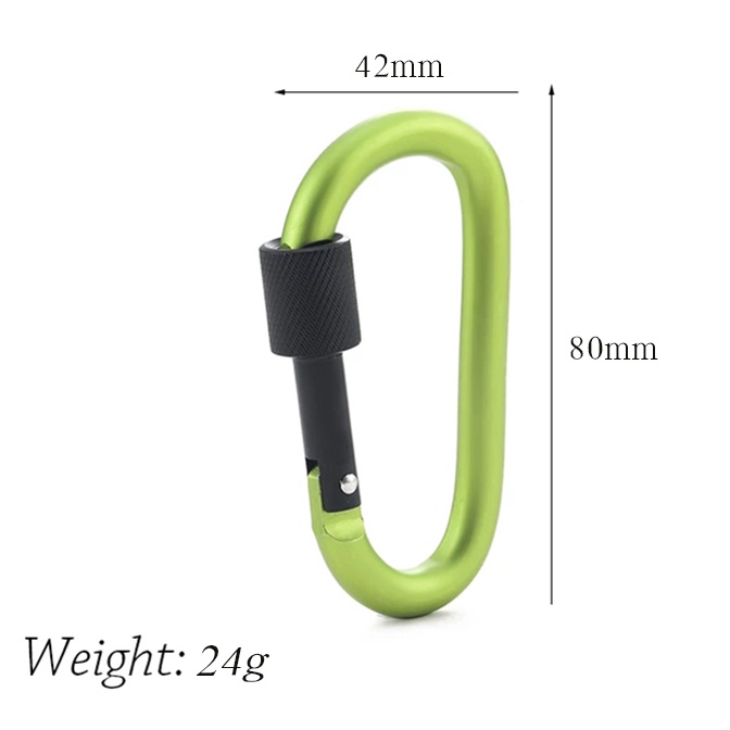 Carabiner Bentuk D Warna-Warni Untuk Mendaki Gunung / Camping / Outdoor