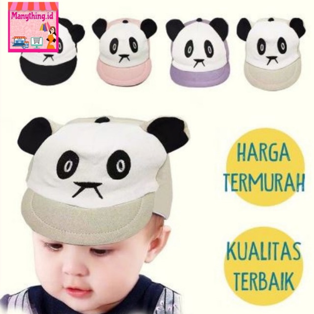 TERMURAH TOPI ANAK BAYI KARAKTER PANDA / TOPI ANAK BAYI KARAKTER / TOPI ANAK MURAH