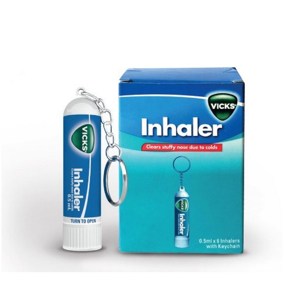 VICKS INHALER 0.5ML KEYCHAIN / MELEGAKAN PERNAPASAN / GEJALA FLU / HIDUNG TERSUMBAT / MENTHOL-2