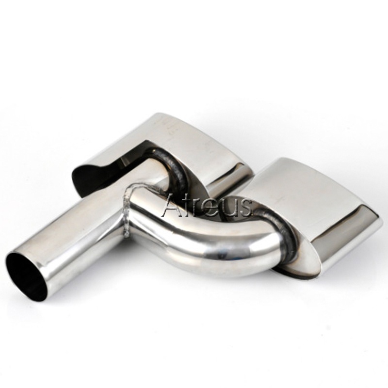 1 Kit Ujung Knalpot Bahan Stainless Steel 304 Untuk Mercedes W204 BENZ C-Class AMG W204