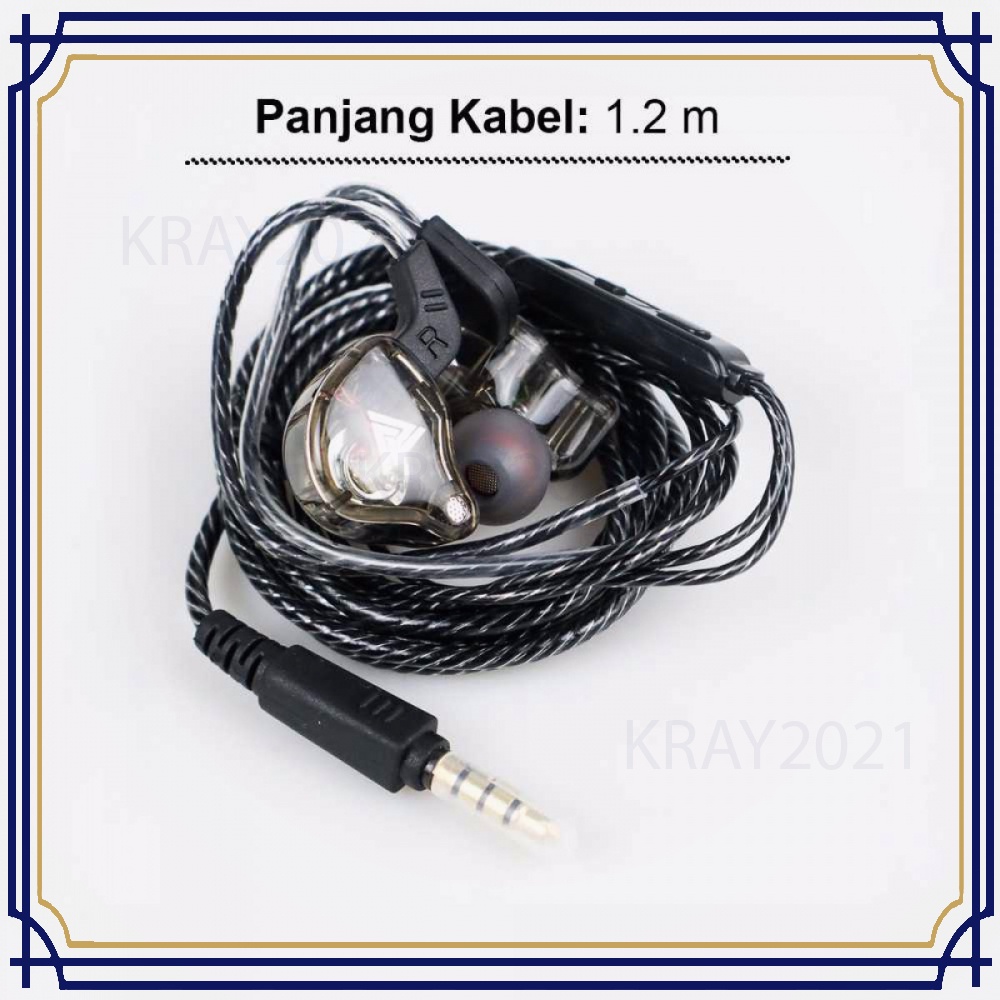 HiFi Earphone Bass Dynamic Driver with Mic - -AK6