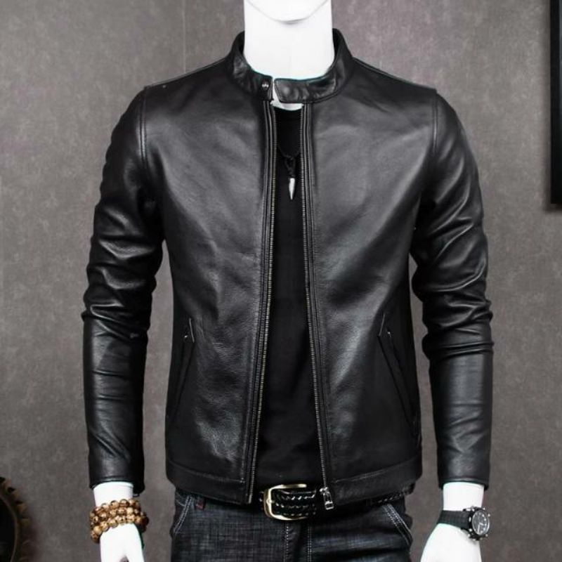 jaket kulit pria jaket semi kulit jaket sintetis model polos