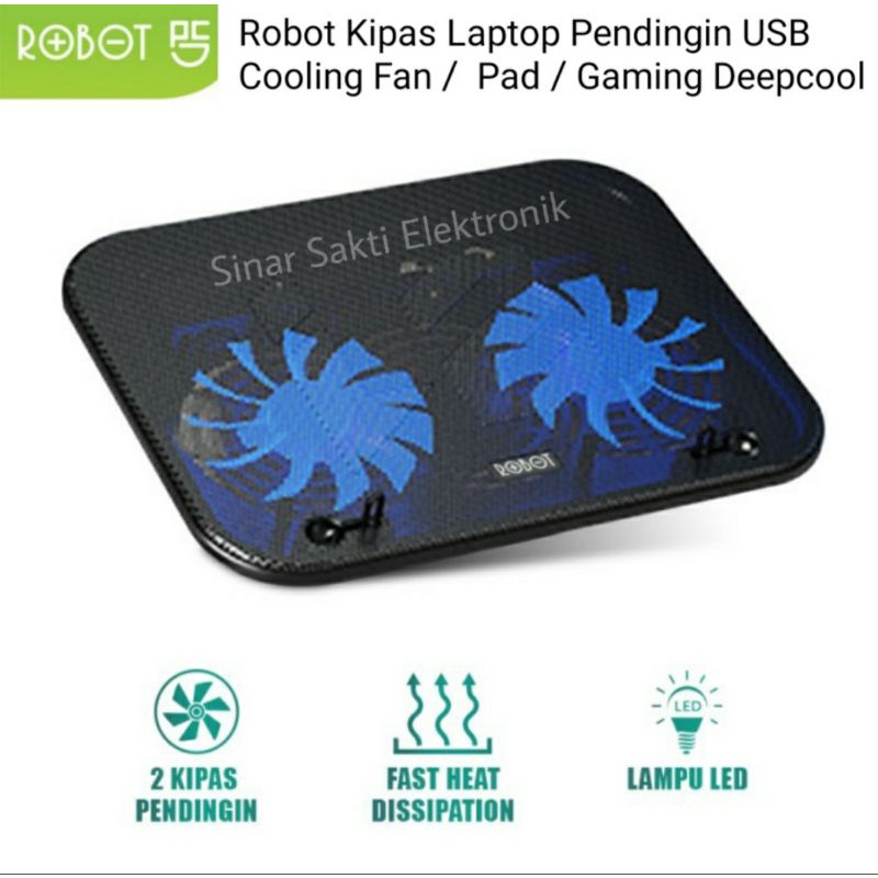 Robot Kipas Laptop Pendingin USB Cooling Fan Pad Gaming Deepcool Stand Cooler