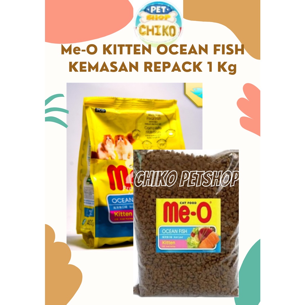 Makanan Kucing ME-O KITTEN OCEAN FISH 1Kg |  MEO Kitten 1 Kg