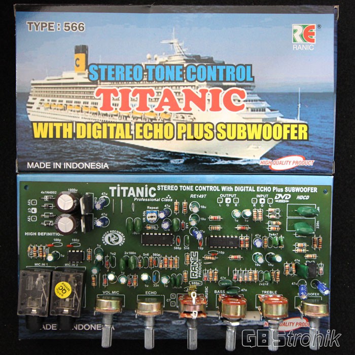 Kit Tone Control Mic Digital echo plus Subwoofer