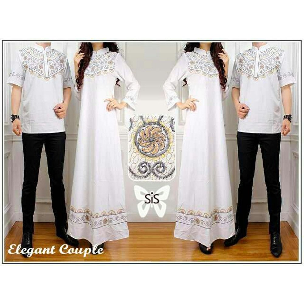 Dijual Muslim couple   Baju pasangan   Elegant putih Murah