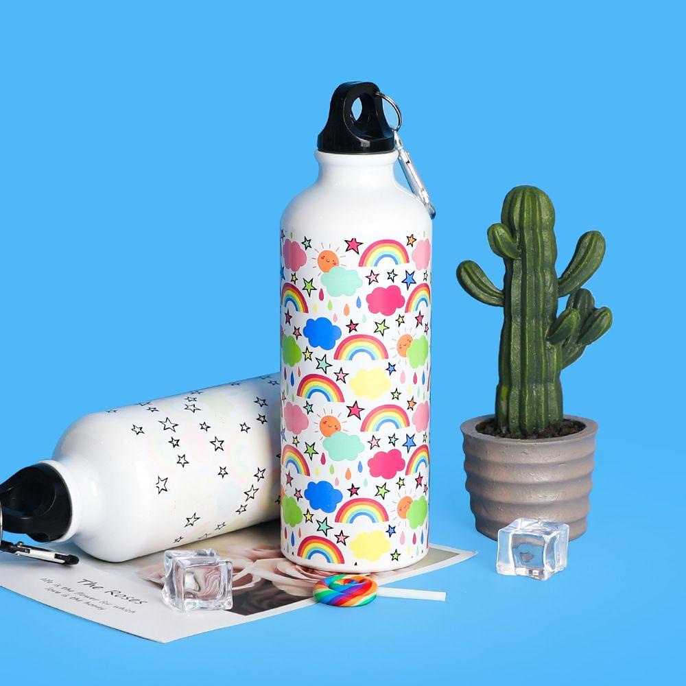 TOP Botol Air Minum Travel Rainbow Waterbottle Anti Bocor Dingin Berubah Warna Perlengkapan Minum