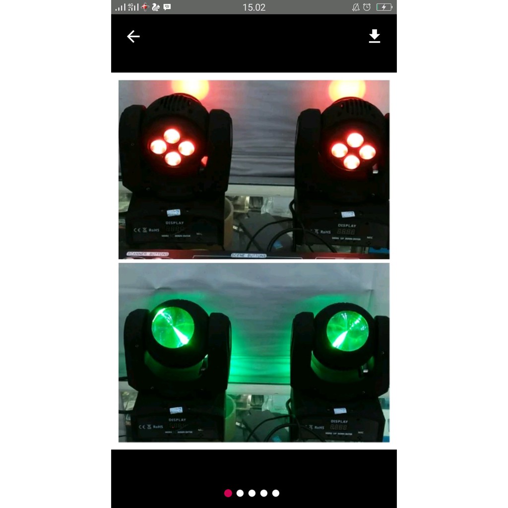 Unik Beam Mini Moving Head Redsun Double Face FullColor Diskon