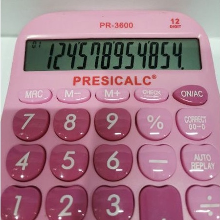 Kalkulator pink 12DIGIT PRESICALC PR-3600