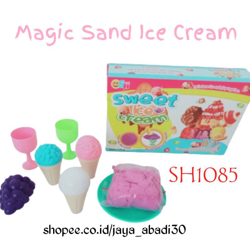 SH 1085 - MAINAN ANAK PASIR KINETIK / PASIR AJAIB MAGIC SAND TEMA ICE CREAM DAN CETAKAN SH1085