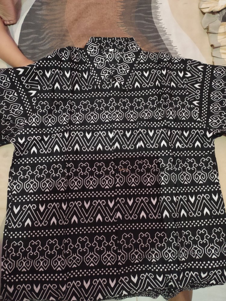 Bswart Batik Hrb026 Kenongo Hem Pendek Padi Pekalongan M L Xl Batik Pria Murah Modern Grosir