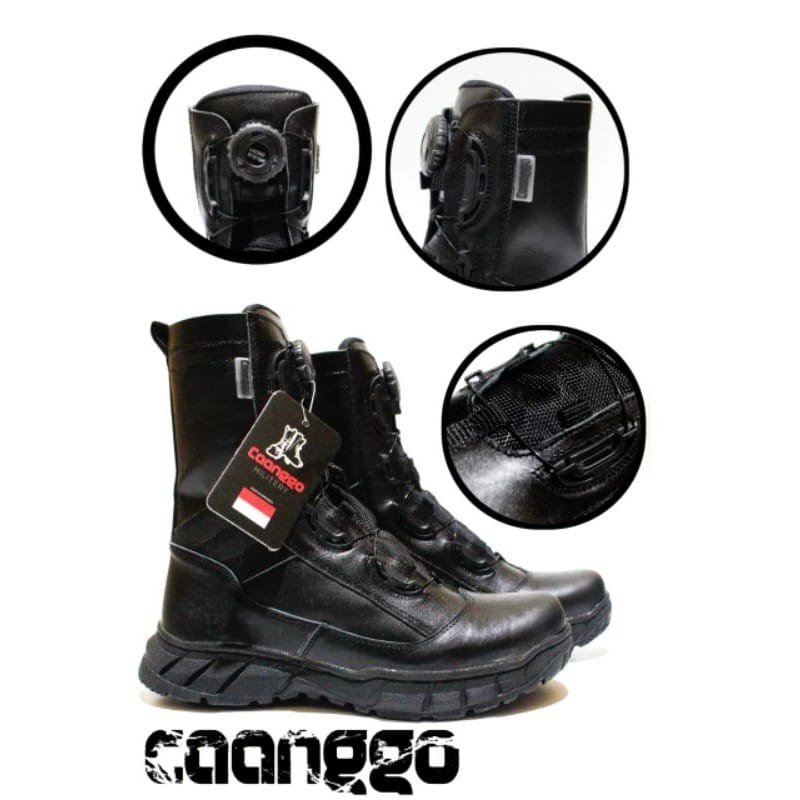 SEPATU PDL TALI PUTAR 100%  KULIT ASL SEPATU PDL TERBARU ORIGINAL CAANGGO MILITERY