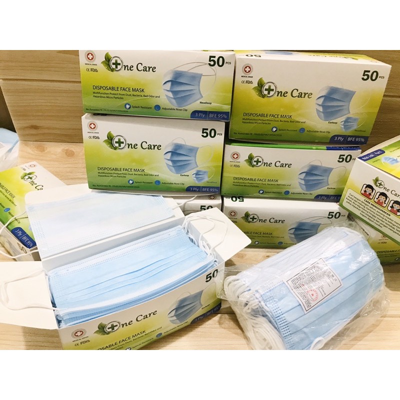 MASKER NE CARE 3PLY 1box isi 50pcs