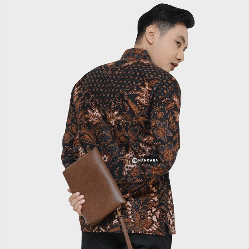 PERWIRA Kemeja Batik Pria Full Furing Bahan Katun Sragenan