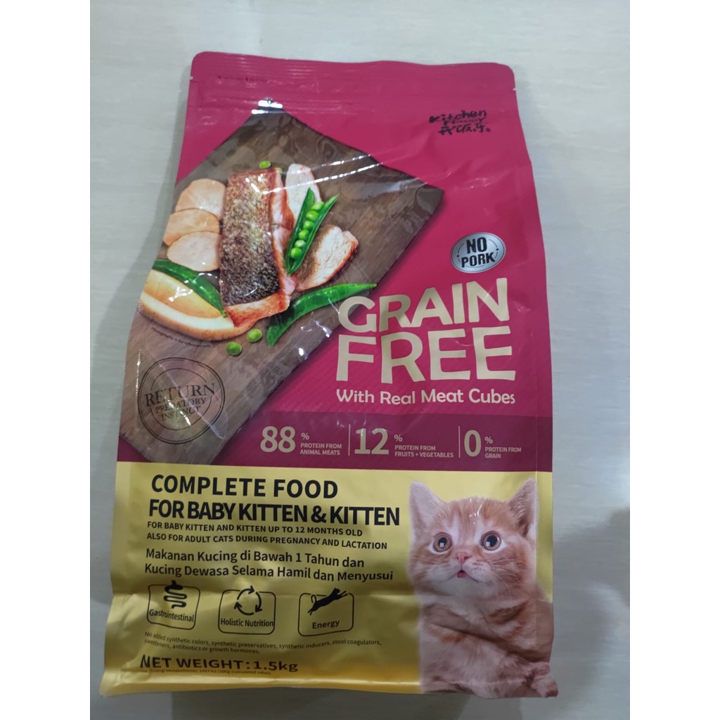 Kitchen Flavor Grain Free Baby Cat and Kitten Food Freshpack 1.5kg