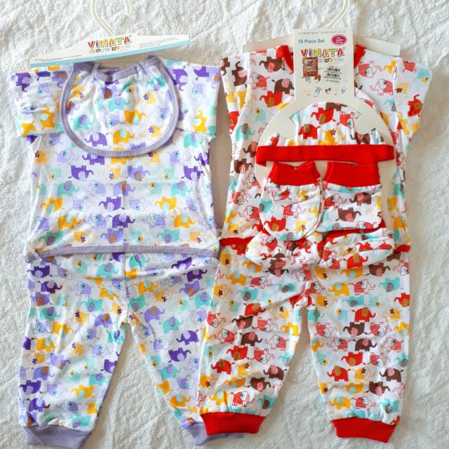 setelan bayi set vinata panjang-setelan bayi cowok murah-setelan bayi murah 5in 1