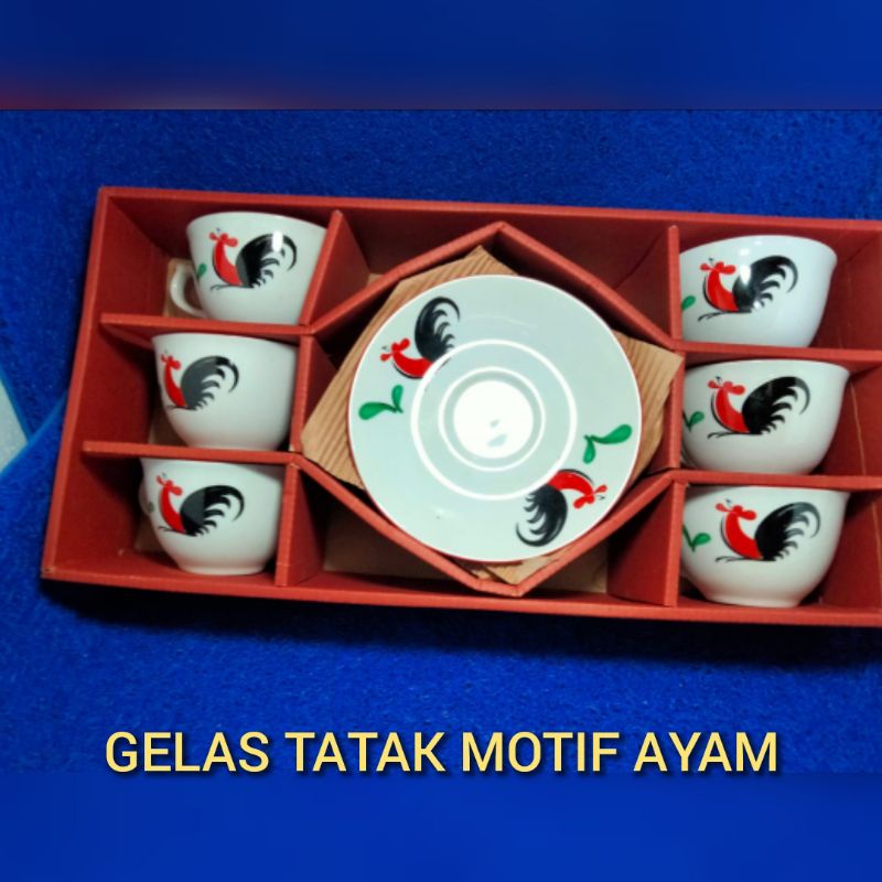 GELAS KERAMIK TANGKAI 1 SET ( instant )