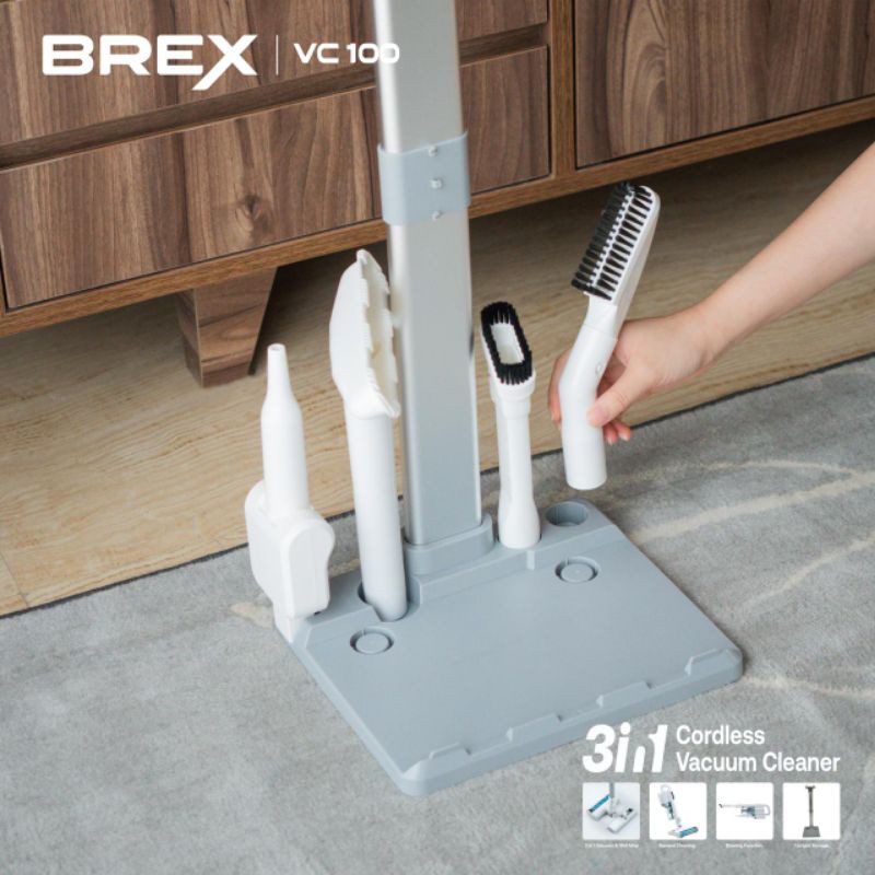 TERBARU BREX TWIN ROLLER VC100 Vacuum Cleaner Cordless Penyedot Debu Vacum Cleaner Brex VC 100 3 in 1