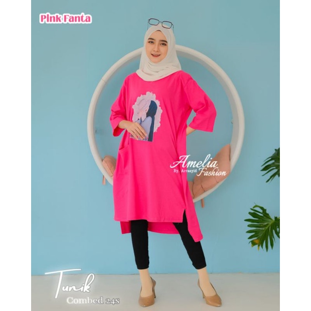 TUNIK COMBED OVER SIZE ORI AMELIA FASHION OOTD DEWASA TERBARU MODERN KEKINIAN