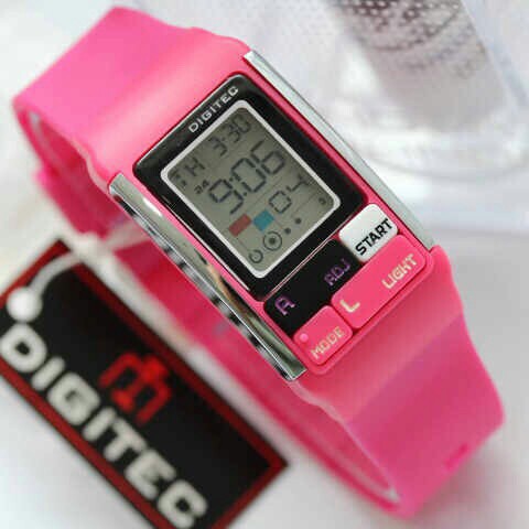 Jam Tangan Wanita Sport Digital DIGITEC DG-3005 T Pink . Barang Original