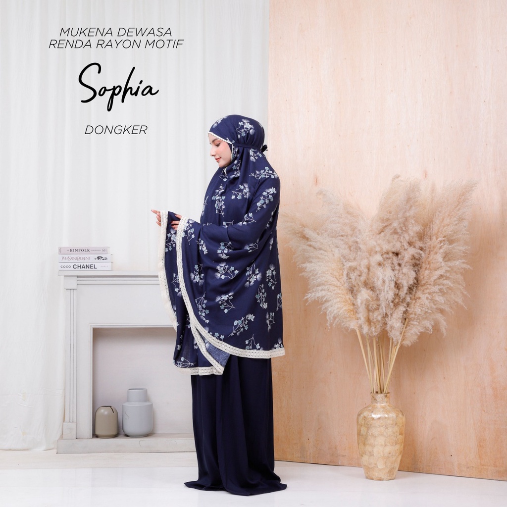 MUKENA BALI TASIK - MUKENA RENDA DEWASA RAYON MOTIF SOPHIA