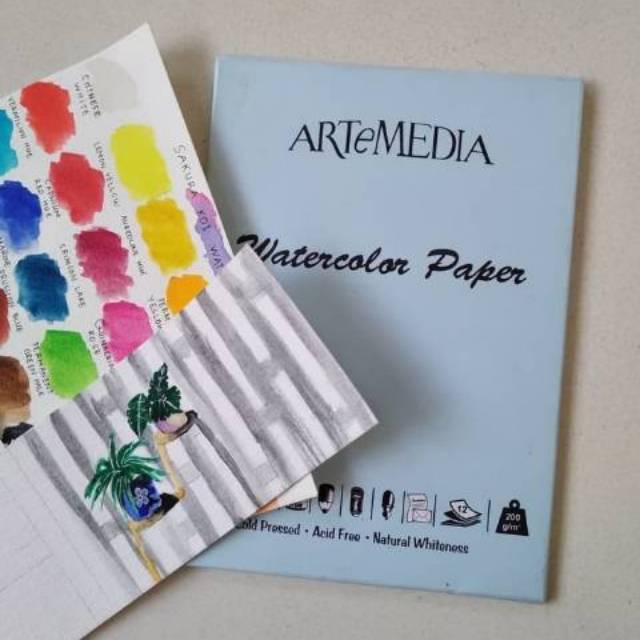 

ARTEMEDIA WATERCOLOR WATER COLOR PAPER A3 A4 A5 A6 KERTAS KHUSUS CAT AIR