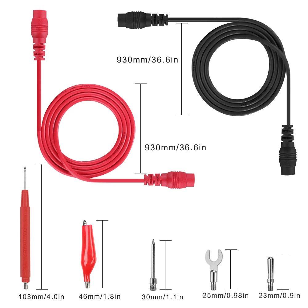 Agustinina Multimeter Probe Test Leads High Quality 93cm Tester Lead Multimeter Probe Ujung Jarum Voltmeter Tester Lead Probe Kawat