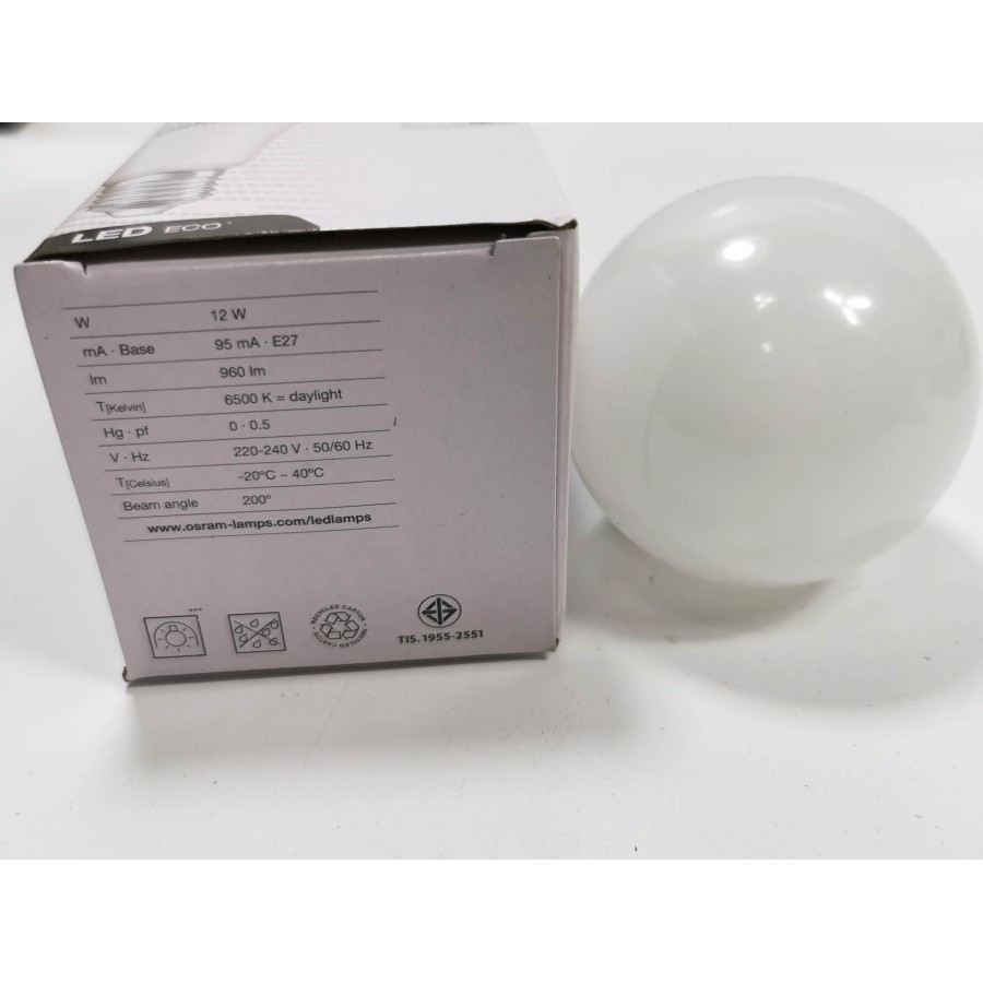 Cahaya PUTIH lampu led bulb 12watt OSRAM LECO CLA90 garansi 1 tahun