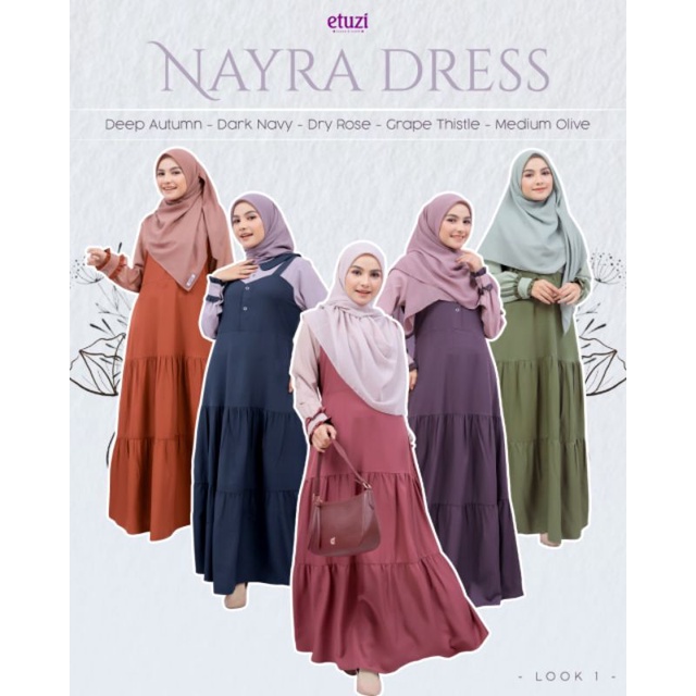 Nayra Dress by Etuzi Hijab/Gamis Syari/Baju Muslim/Hijab