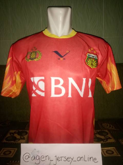 Jersey Bhayangkara FC 3rd JUARA Liga 1 Gojek 2017 Merah Terbaru Printing Lokal