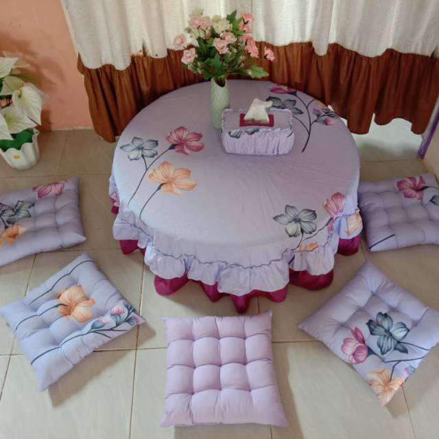 Set lesehan alas meja batal lantai