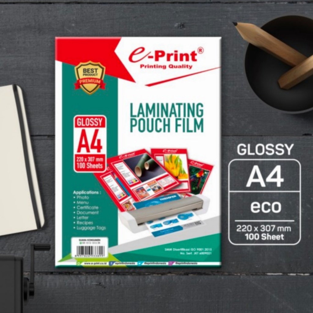 

Plastik Laminating A4 glossy-laminating pouch film A4 (100sheets)