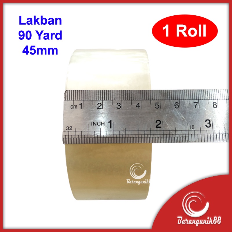 [90 Yard] Lakban 45mm Bening Putih Coklat Selotip Perekat OPP Packing Lem Daily Tape