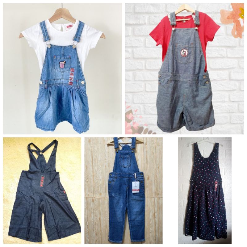 cool girl : overall/jumpsuit  anak perempuan Original Branded