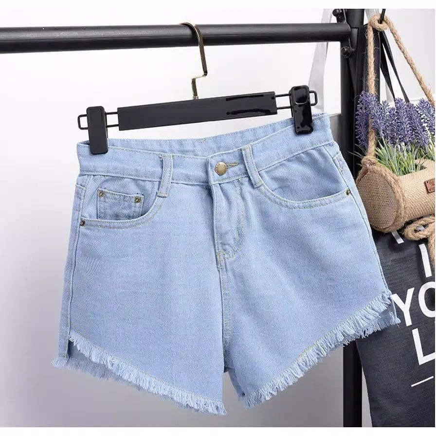 Celana Jeans Pendek Wanita Hot Pants Hotpants Hotpant Hotpans Hotpan Hotpen Jeans Wanita Tali Korean