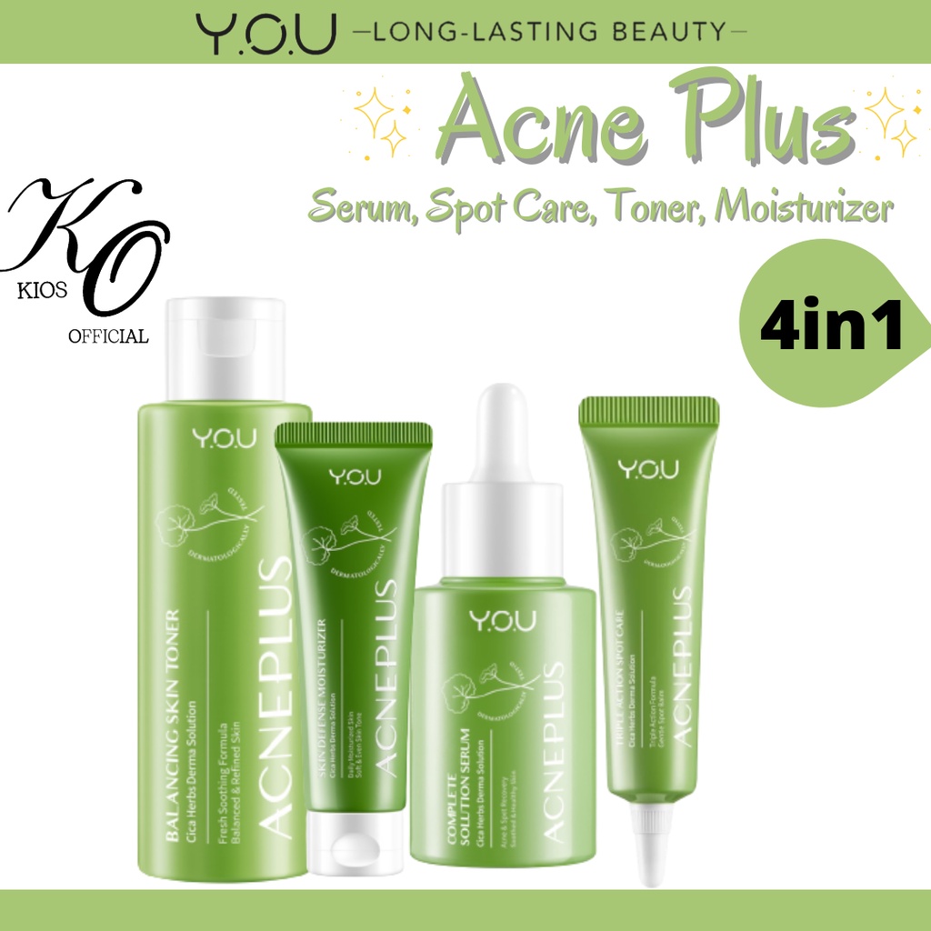 You Paket Acne Plus Treatment | Toner | Serum | Spot Care | Mousturizer | Cleanser